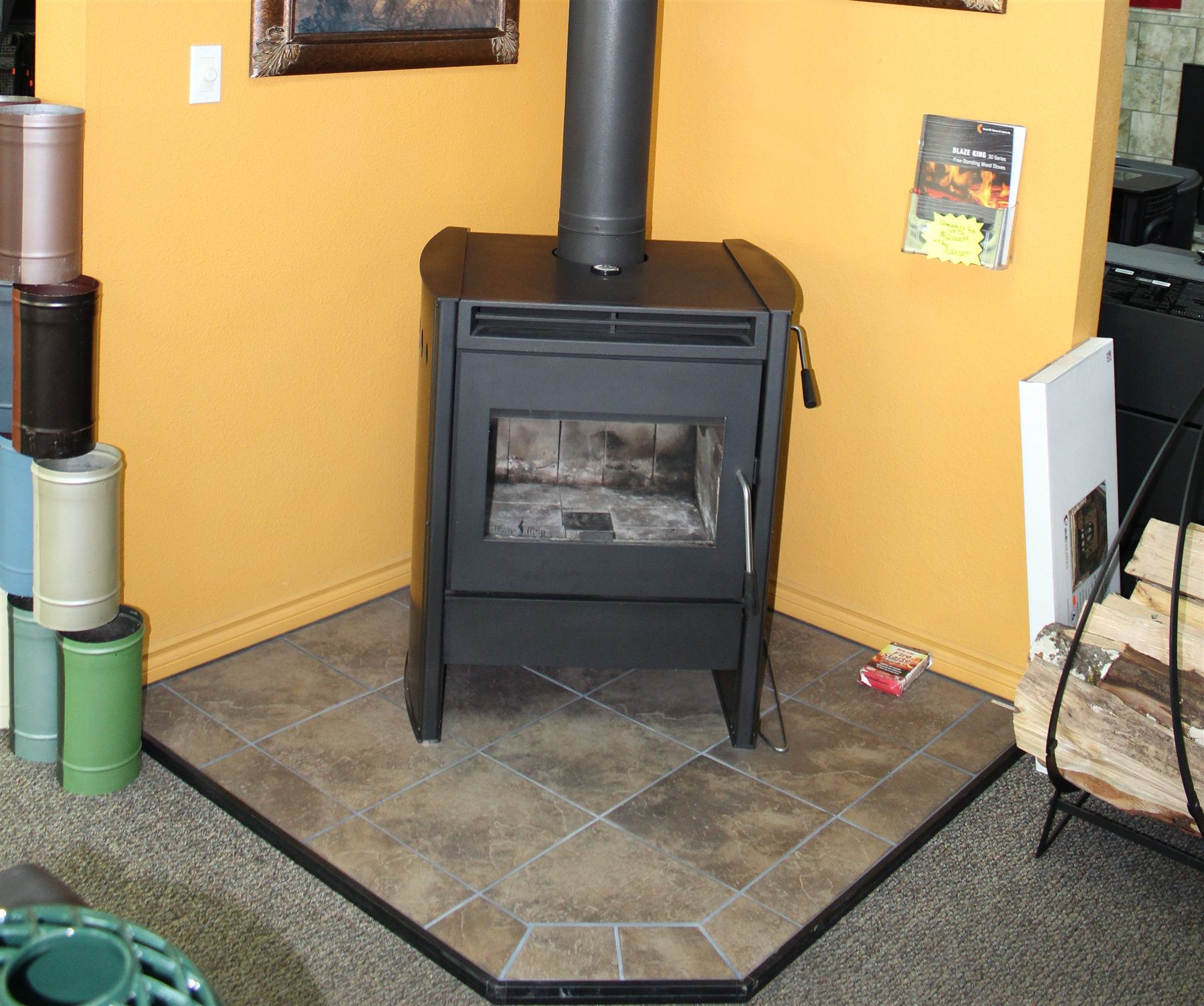 Blaze King wood stove display